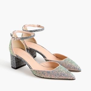 J. Crew Avery Glittery Tweed Pumps